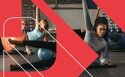 Female pilates students partaking in a functional strength exercise led by an ACE Pilates Mat Specialist